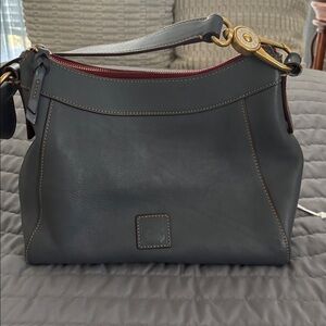 Dooney & Bourke Dark Gray Leather Shoulder Bag